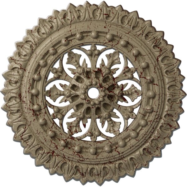 Ekena Millwork Sellek Ceiling Medallion (Canopies up to 1 1/8"), 18 1/2"OD x 7/8"ID x 1 1/2"P, Gobi Desert Crackle CM18SKGDC - main